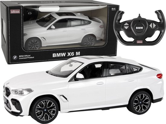 R/C auto - BMW X6 M - 35x13x14cm - 1:14 - wit