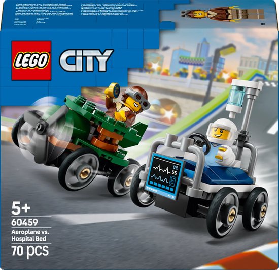 LEGO City Raceautopakket: vliegtuig vs. ziekenhuisbed - 60459