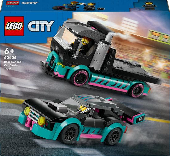 LEGO City Raceauto en transporttruck - 60406