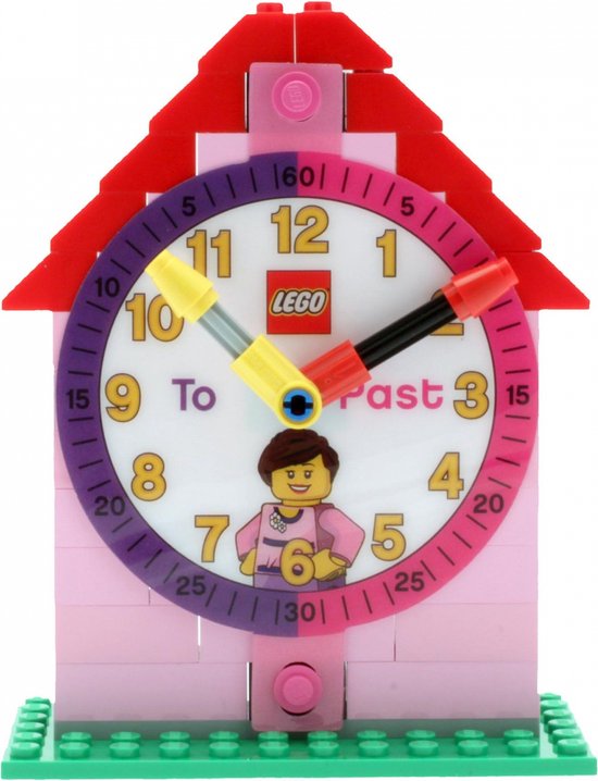 LEGO Time-Teacher Girl-minifiguur horloge & klok - 9005039