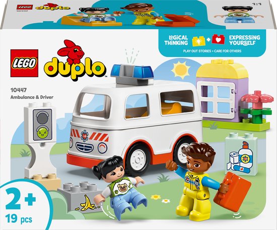 LEGO DUPLO Ambulance met chauffeur voor fantasiespel - 10447