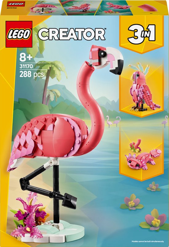 LEGO® Creator 3in1 Wilde dieren: roze flamingo set - 31170