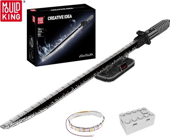 Comnox - Mould King - Darksaber Modelbouwset met LED-verlichting - 885 Stuks - 116 cm - Perfecte Displayset voor Star Plan Fans - Compatibel met LEGO - Gift Idea