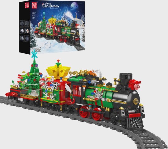 MouldKing 12012 - Kerstmis trein bouwset - 1296 bouwstenen - lego compatibel - bouwset - RC - bestuurbaar