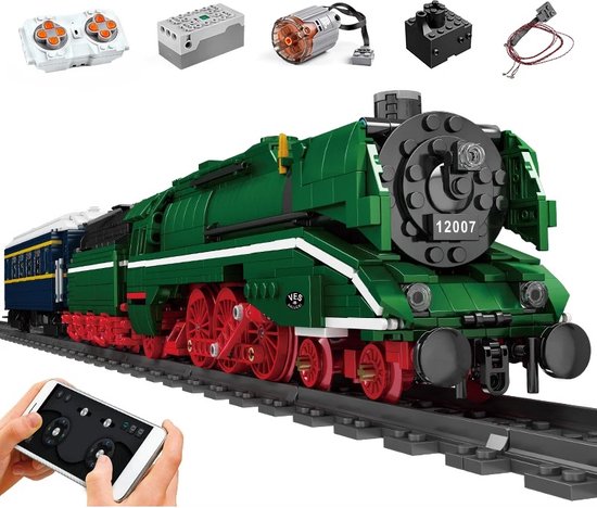 Comnox - Mould King - BR18 201 Duitse Stoomtrein Bouwset - 2348 Stukjes - LEGO Compatible - Educatief Speelgoed