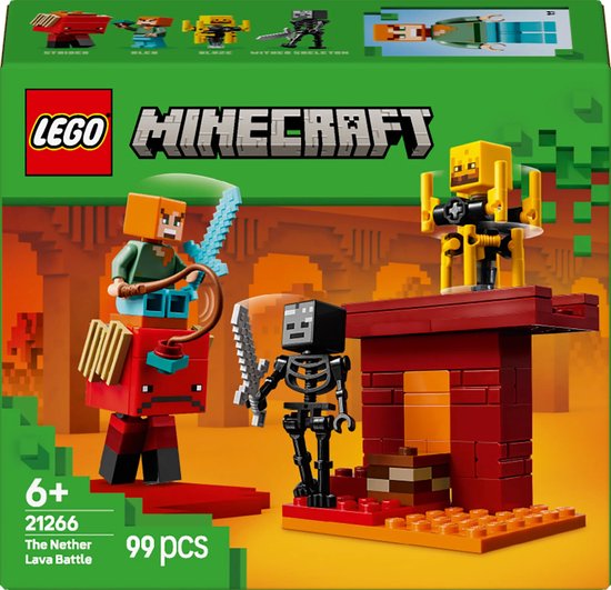 LEGO Minecraft De lavastrijd in de Nether voor kinderen - 21266