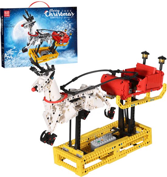 Mouldking 10010 - RC - Slee met Rendier - Bouwset - met lego te combineren - 788 onderdelen