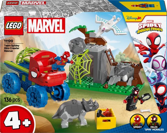 LEGO Marvel Spidey en zijn geweldige vriendjes Team Spidey reddingsmissie met dinotruck - 11199