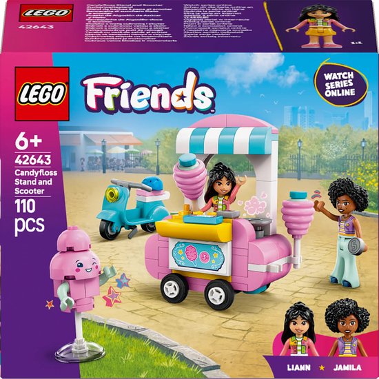 LEGO Friends Suikerspinkraam en scooter set 42643