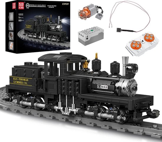 Comnox - Mould King - Shay-Type Stoomlocomotief - 880 Stukjes - LEGO Compatible - Technische Bouwset