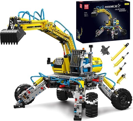 Comnox - Mould King - All-Terrain Graafmachine Bouwset - 1372 Stukjes - LEGO Compatible - Pneumatisch Model