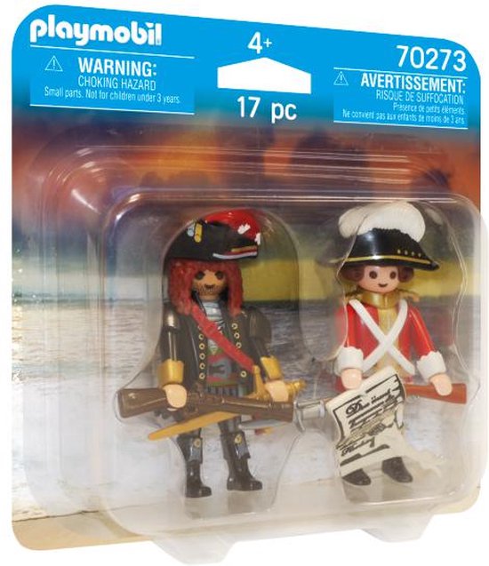 PLAYMOBIL Duo Packs Piratenkapitein en Roodroksoldaat - 70273