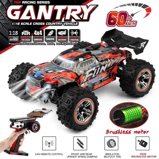 Mrs. Jones Afstand bestuurbare auto -Rc auto - 184008 4wd Rc Auto - 70 Km/h Professionele Monster Truck - Hoge Snelheid Drift Racen - Afstandsbediening Auto 'S - Kinderen - Speelgoed Voor Jongens