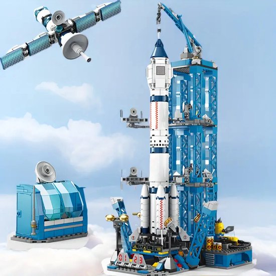 Modelbouwblokken voor de luchtvaart, moeilijk te monteren raketornamenten, speelgoed, verjaardagscadeaus, kerstcadeaus, Halloweencadeau (compitabel met LEGO en LEGO technic)