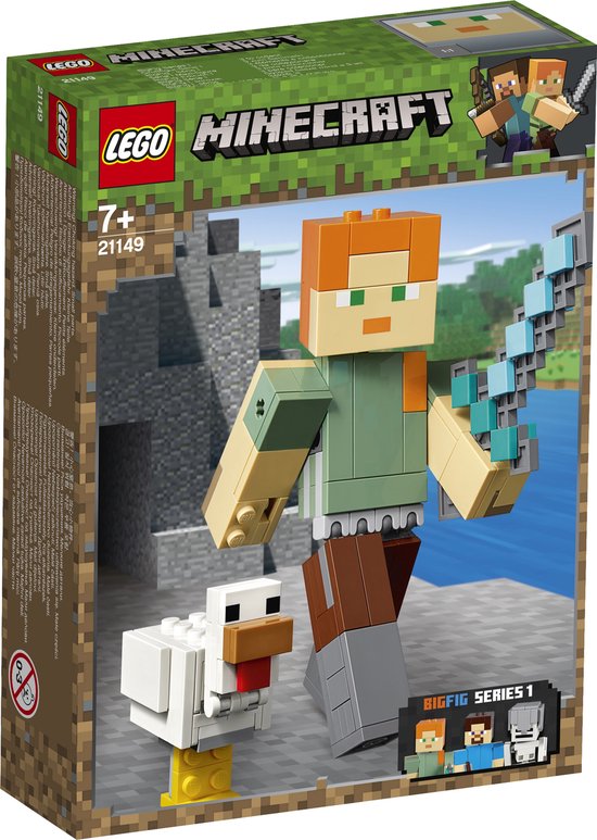 LEGO Minecraft BigFig Alex met Kip - 21149