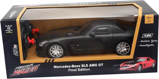 Radiografisch bestuurbare auto mercedes-benz 1:24 sls amg gt final edition zwart.