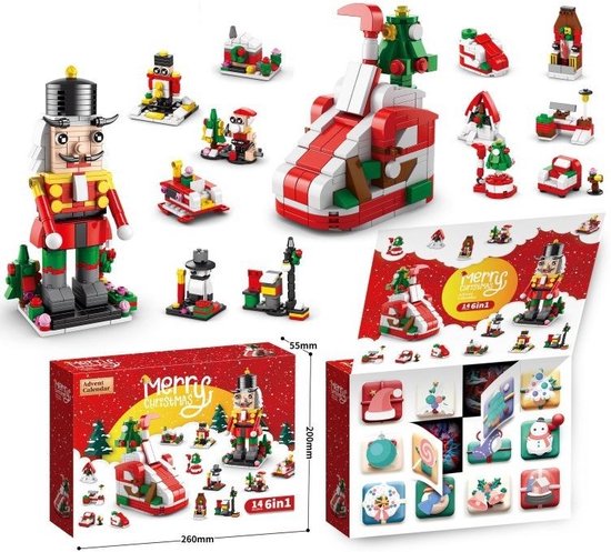 Building blocks/lego - blokpuzzel - blokjes - puzzel - hobby - vrije tijd - advent kalender - aftellen - cadeau - geschenk - kerstmis - kerstboom - feest - feestdagen