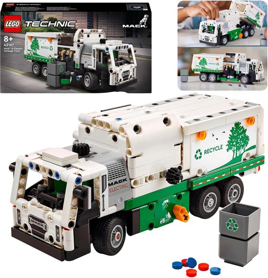 LEGO Technic Vuilniswagen Mack® LR Electric, 503 elementen 42167