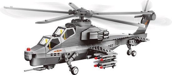 Luke - Helicopter - Vliegtuig- Straaljager - Speelgoed - Compatibel met LEGO - Leger - Army - Militair - Helikopter