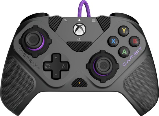 PDP 049-006-GY game controller Zwart, Grijs, Violet USB Gamepad Analoog/digitaal PC, Xbox One, Xbox Series S, Xbox Series X