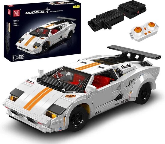 Comnox - Mould King Lamborghini Countach Bouwset - 1384 Stukjes - LEGO Compatible - Iconisch Technisch Speelgoed - Wit