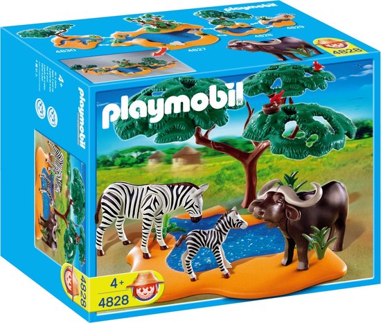 PLAYMOBIL Afrikaanse Buffel met Zebra - 4828