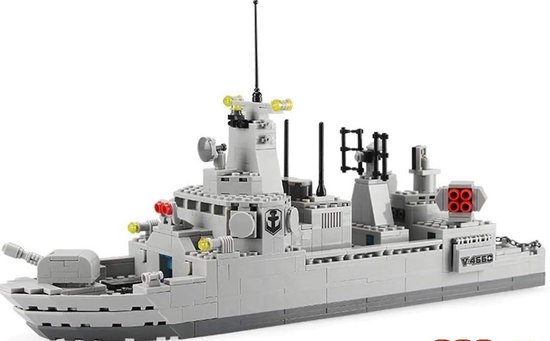 Bricker Torpedojager - Destroyer - Boot - Schip - Onderzoeksschip - Speelgoed - Compatibel met Lego - Leger - Army - Militair