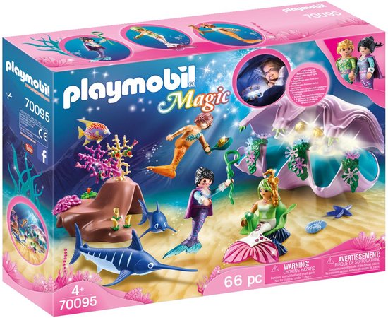 PLAYMOBIL Magic Nachtlamp in schelp met meerminnen - 70095