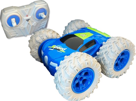 RC Flip 360 Super Racer blauw 1:18 - RC Auto - Bestuurbare Auto