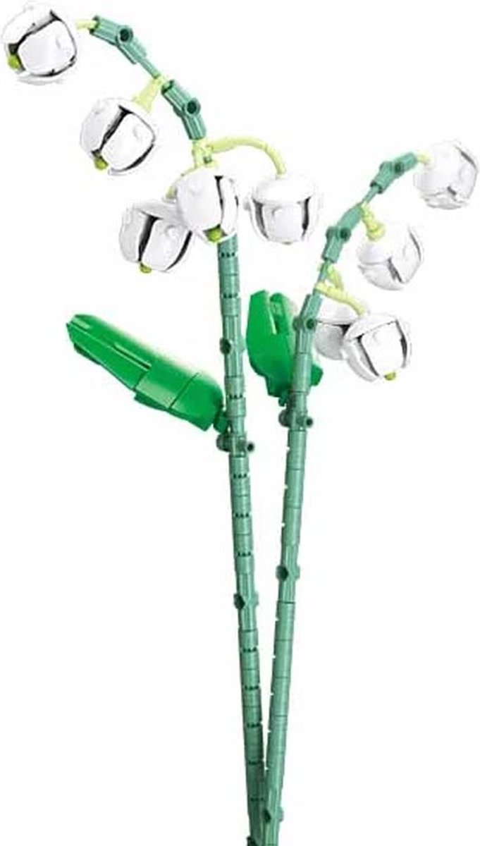 Sluban - M38-B1101-09 Sneeuwvlokjes bloemen in vaas | Flowers Collection | Classic Creator STEM speelgoed bloemenboeket bouwpakket | modelbouw voor volwassenen en kinderen | 253 bouwstenen (compatibel met Mould King of Lego stenen)