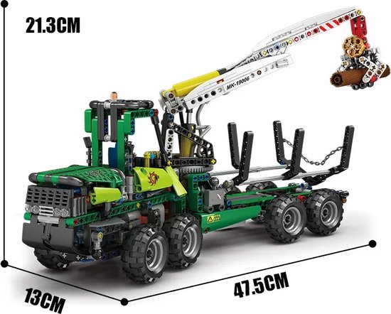 Digitalewarenhuis® lego - heiskraan auto speelgoed - kleine bouwstenen compatible met Lego - 938 bouwstenen ABS materiaal