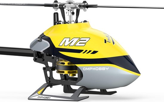 RC Helikopter voor Volwassenen - Gele Direct-Drive RC Helikopter met Dubbele Borstelloze Motoren - 6-Kanaals Afstandsbediening - Instelbare Vluchtcontroller - 3D Remote Control Vliegtuig - Geschikt voor Binnen en Buiten