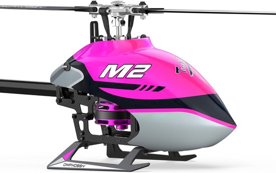 RC Helikopter voor Volwassenen - Directe Aandrijving met Dubbele Brushless Motoren - 6-Kanaals - 3D Afstandsbesturing - Instelbare Vluchtcontroller - BNF - Doffig Paars