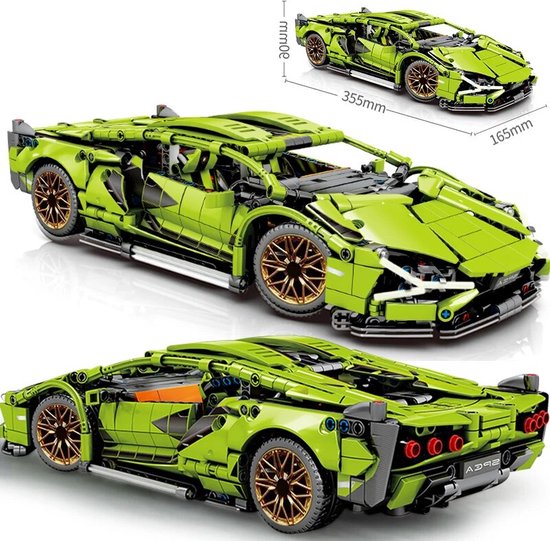 Bonstorm Lamborghini Aventador - Groen - Sports Car - Geschikt voor Lego (geen lego)