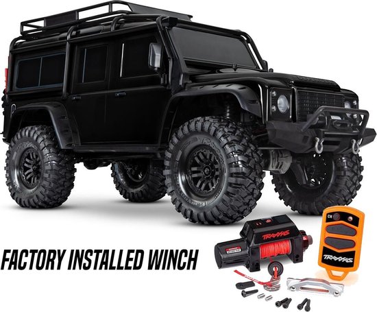 TRAXXAS LAND ROVER DEFENDER CRAWLER WITH WINCH BLACK