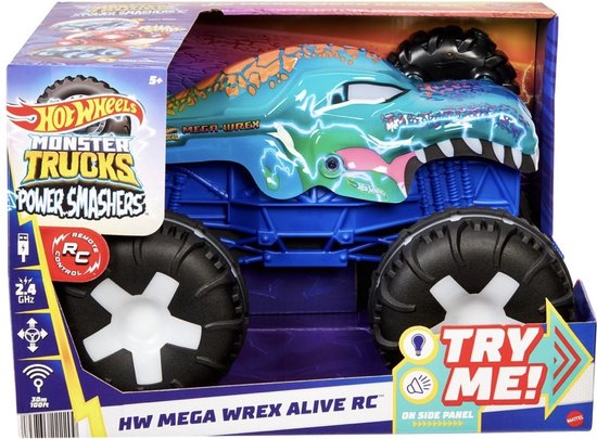 Hot Wheels Monster Trucks XL RC Mega Wrex Alive - Spectaculair Kerstcadeau vol Actie en Stunts