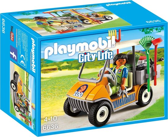 Playmobil Dierenverzorger met materiaal  - 6636