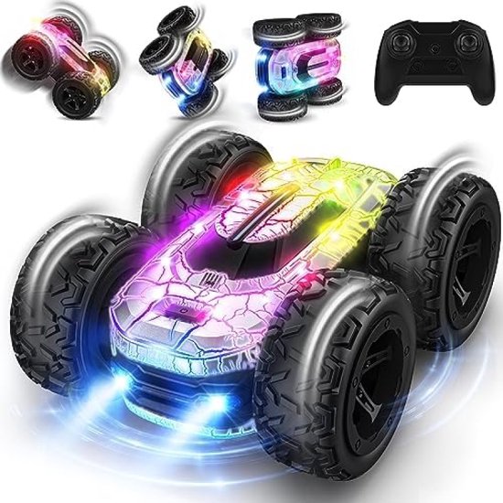 4WD Kinderspeelgoed 360° Flip RC Crawler Car met Ledlicht en Hoge Snelheid