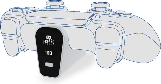 Freaks and Geeks - Externe batterij geschikt voor PS5 DualSence - Playstation 5 Controller 2500mAh + 150% Capaciteit - Wit