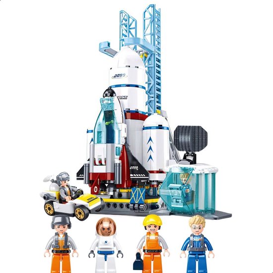 Sluban M38-B1199 Mega Lanceringscentrum | LIMITED icons edition City Ruimtevaart raket | Artemis Space Wars Expert | Classic Creator STEM ideas speelgoed | Technic ruimte shuttle bouwpakket voor kinderen en volwassenen | 424 bouwstenen / bloks