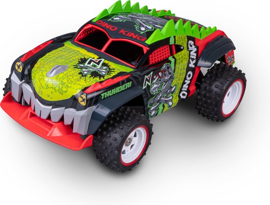 Nikko RC auto Dino Truck: Dino King - Bestuurbare auto voor binnen en buiten - Amfibievoertuig - Inclusief USB accu + lader - 14km/u