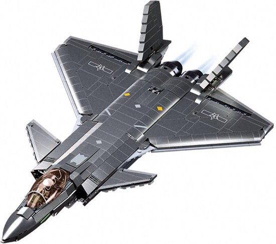 Sluban - J20SS M38-B1187 Technic Aircraft Metal Coating | City speed champions Adventure | Classic Creator STEM vliegtuig speelgoed | Expert technisch bouwpakket voor volwassenen | 838 bouwstenen (niet compatibel met Mould King of Lego stenen)