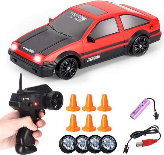 PolkaHome RC drift car - RC drift auto - RC car - RC auto drift - Drift auto afstandsbestuurbaar, bestuurbare auto