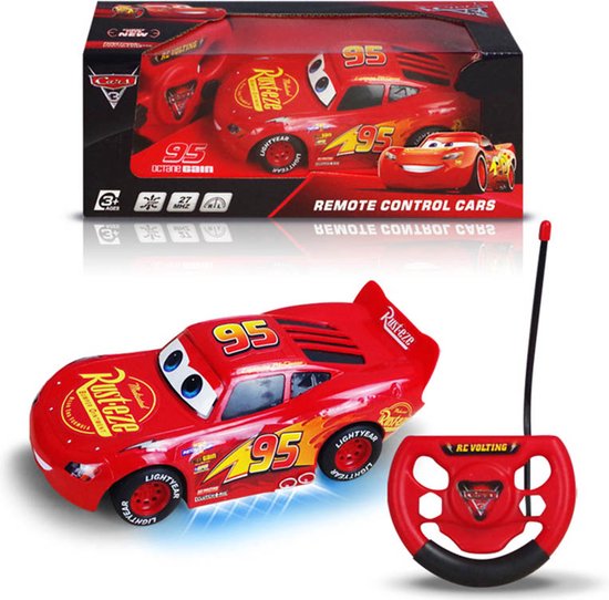 Bestuurbare auto Disney Pixar Cars Lightning Mcqueen - Radiografisch - Afstandsbediening - Elektrische speelgoedauto - Sportwagen - kind - Jongen - Meisje - Afstandsbestuurbaar - RC voertuig - Auto - Rood