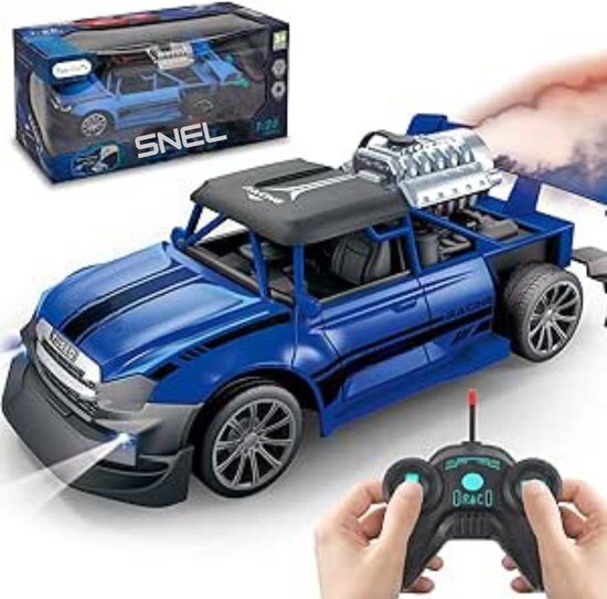 DD® - Rc Drift Car - Rc Car - Afstandbestuurbare Auto - 18x8x7cm - Blauw