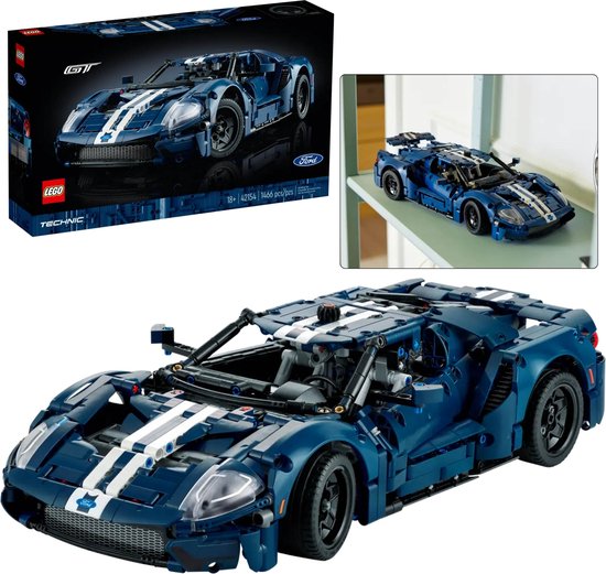 LEGO Technic Ford GT, 2022 versie, geavanceerd verzamelaarsmodel voor volwassenen 42154