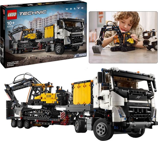 Lego Technic Vrachtwagen Volvo FMX en graafmachine EC230 Electric 42175