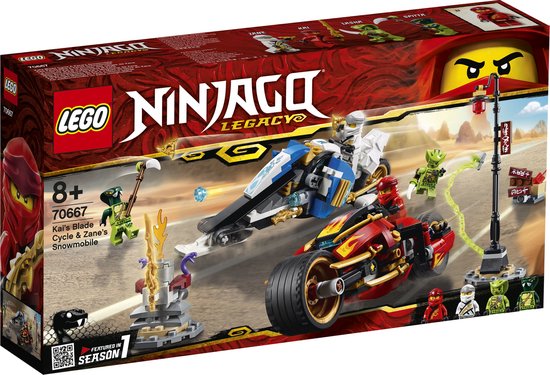 LEGO NINJAGO Legacy Zwaardmotor van Kai & Sneeuwscooter van Zane - 70667