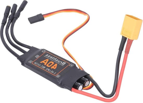 40A Brushless ESC with XT60 Connector Brushless Motor Electric Speed Controller BEC Output- 5V/3A for RC Car Monster Truck Crawler Truck Drone