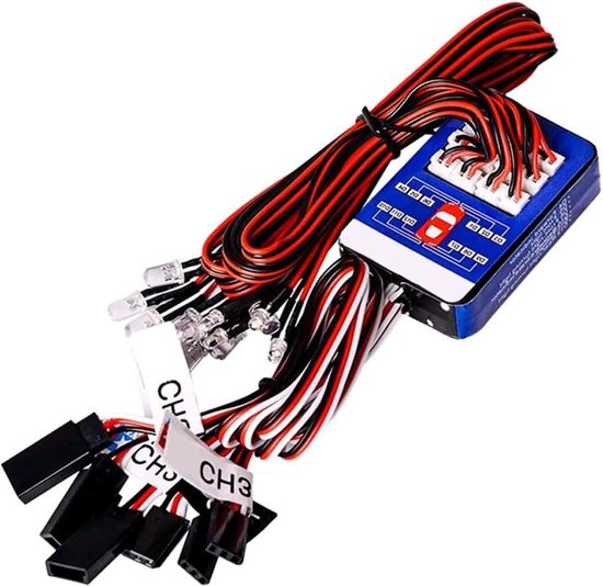 12 LED Steering Brake Lighting System Kit Smart Simulation Strobe for RC Car 1/10 RC Car-LKW-Crawler